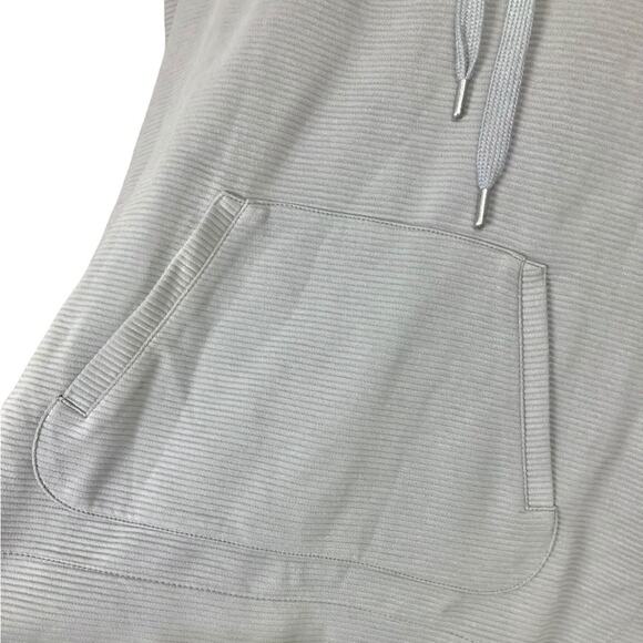 Organic-Cotton Ribbed Sweatshirt Funnel Neck Front Pocket Size XS - Picture 3 of 7